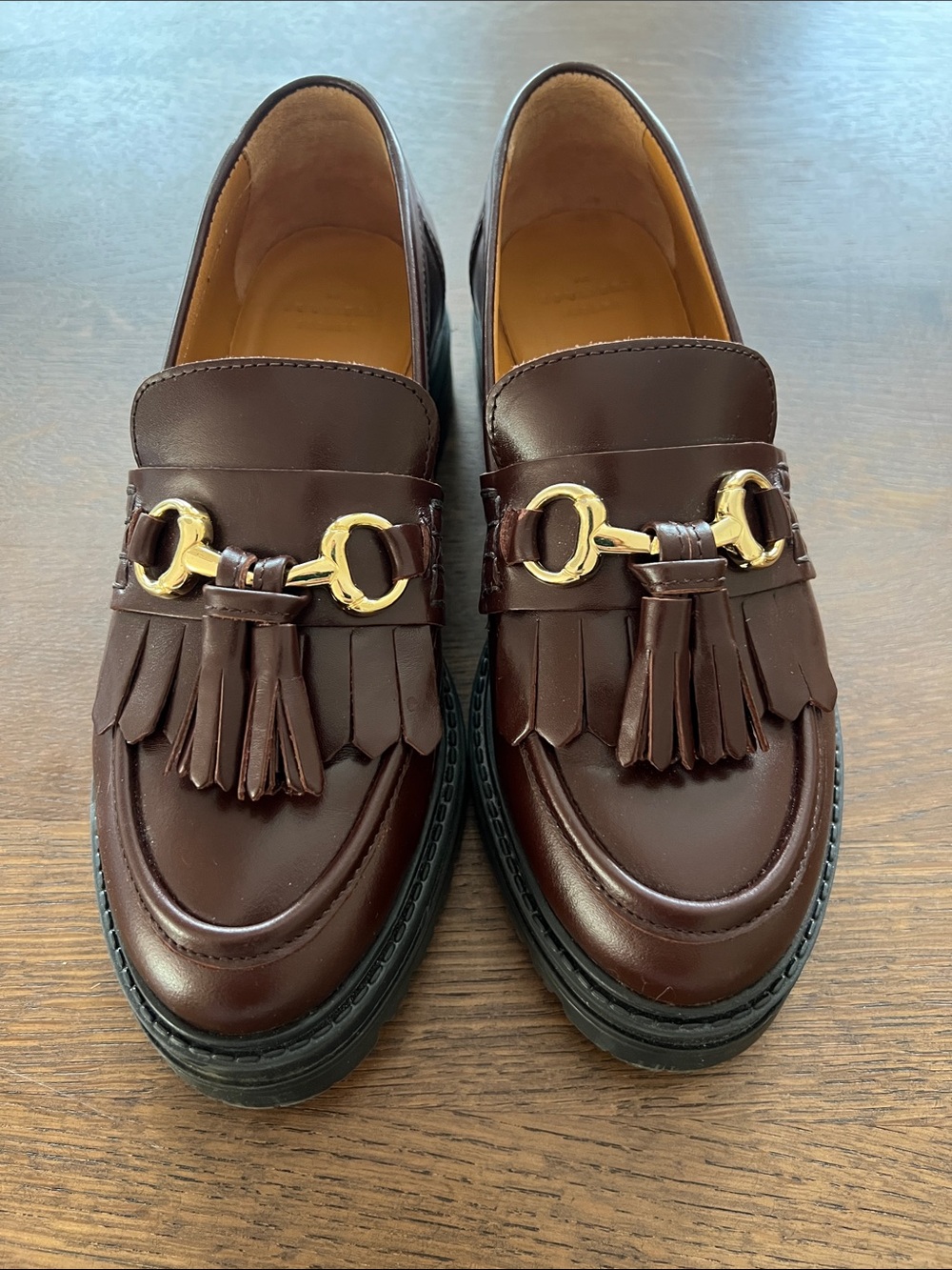Sezane Amy Loafers Iced Chocolate - Size 7